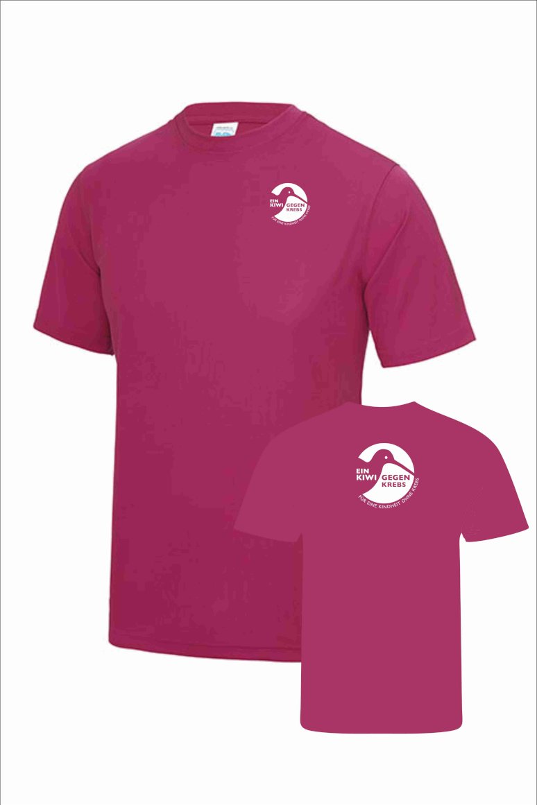 Ein Kiwi gegen Krebs Funktionsshirt, Logo: klein/groß